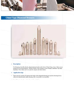 Chisel Type Diamond Dressers